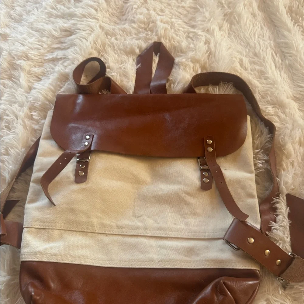 OTTO Brown‎ and Cream Backpack